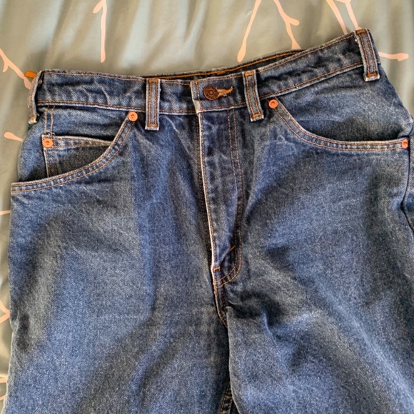 LEVI'S I Vintage 1970's Orange Tab High Waisted 100% Cotton Jeans - Picture 3 of 6